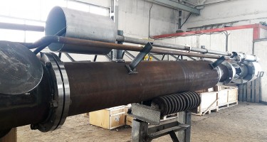ствол факельный с оголовком и горелкой дежурной перед покраской