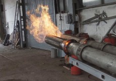горение топливного газа испытания